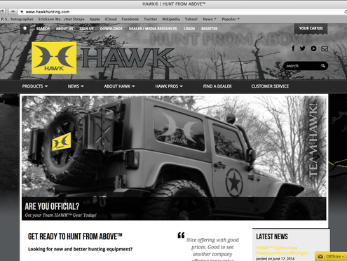 Hawk New Website