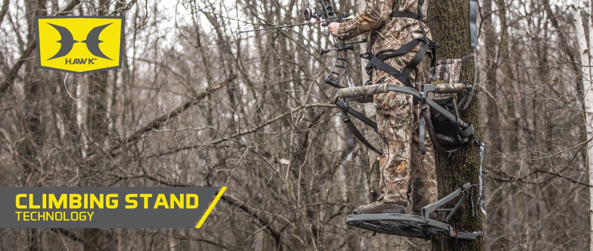 Hawk hunting climbing stand technology